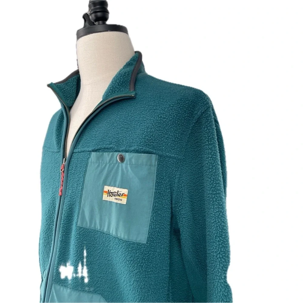 Howler Bros Men's Green Chisos‎ Fleece Jacket Large Pockets L Large